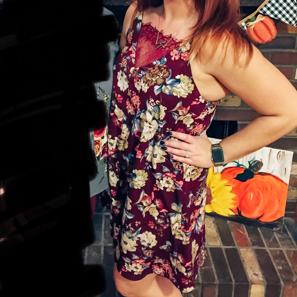 Fall Floral Dress